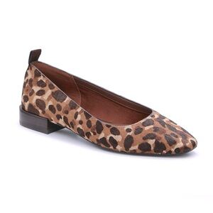 ESSEX LANE Brown Animal Print Calf Hair ‘Elyn’ Slip On Flats | Size 8.5